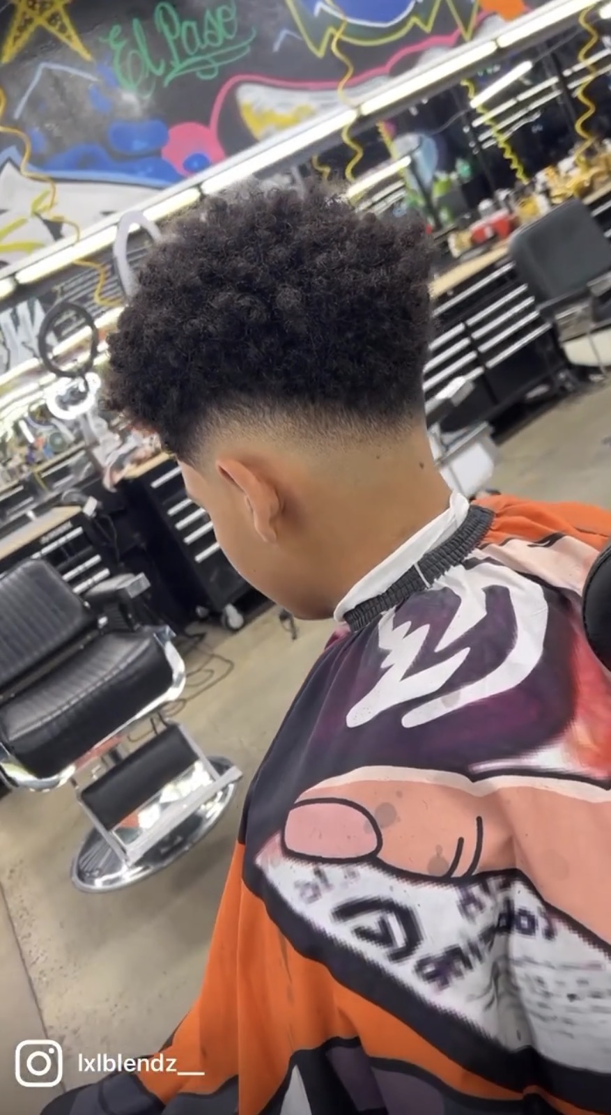 Burst fade afro